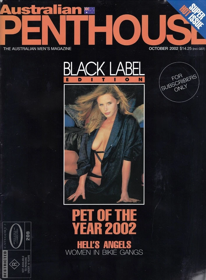 AUSTRALIAN PENTHOUSE Men's Magazine Black Label October 2002 Hot X Hells Angels - Image 1 of 1