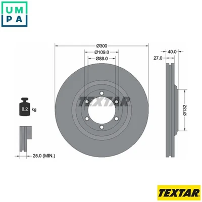 2x BRAKE DISC 92282403 FOR HOLDEN CHEVROLET ISUZU MU-7/SUV KB/II MU-X D-MAX 2.8L - Image 1 of 4