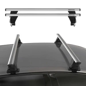 Portaequipajes barras transversales de techo superior para Polestar 2 2020-2025 gris aluminio 2x - Imagen 1 de 11