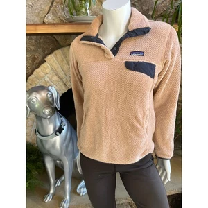 Chaqueta Pullover Patagonia Re-tool Snap Polartec Beige Para Mujer Talla Pequeña - Imagen 1 de 6