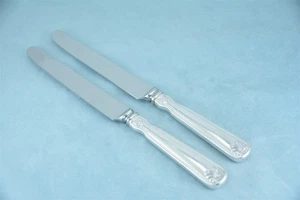2 Tiffany & Co. Shell & Thread Sterling Silver 9" HH Dinner Knife No Monogram - Picture 1 of 5