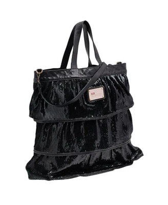 RED VALENTINO Black Ruffle Sequins Shoulder Crossbody Bag - Image 1 of 4