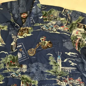 Camisa De Colección Harley Davidson Tori Richard Para Hombres XXLarge Estampado Hawaiano Motocicleta - Imagen 1 de 14