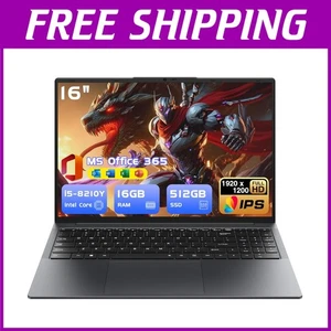 Laptop Computer Core i5 16" FHD Display BT5.0 Wi-Fi - Picture 1 of 10