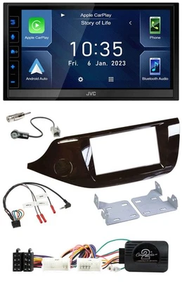 JVC DAB Bluetooth Lenkrad USB 2DIN Autoradio für Kia Ceed ab 2012 glänzend ohne - Bild 1 von 4