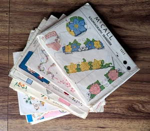 Vintage Embroidery Crafting Patterns McCALL Kaumagraph Transfers *READ* 14 envel - Picture 1 of 5