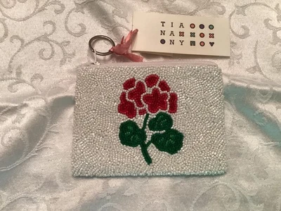 Bolsa de troca de gerânio com miçangas - Imagem 1 de 4