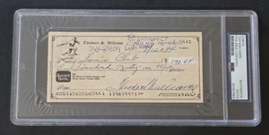 1994 TED WILLIAMS Signed Personal Check-HALL OF FAME-BOSTON RED SOX-PSA - Picture 1 of 6