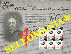 2020 FRANCISCO DE QUEVEDO PLIEGO PREMIUM 95 WRITERS ECRIVANS 5428 ** MNH TC23876 - Picture 1 of 1