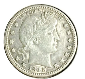 1915 D Barber Quater BU - Picture 1 of 2