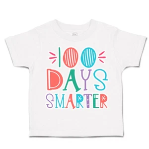 Toddler T-Shirt 100 Days Smarter Style G Cotton Back to Class Boy & Girl Clothes - Picture 1 of 14