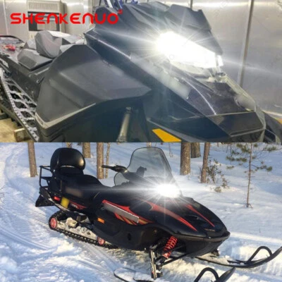 2 件 881 亮 6K LED 车头灯适用于北极猫 M1000 M5 M6 M7 M8 雪地摩托车灯泡 — 第 1/4 张图片
