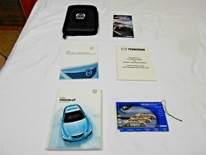 2005 MAZDA 6 OWNER MANUAL 5 PC SET & BLACK MAZDA CONVENIENT ZIPPERED CASE  OEM - Picture 1 of 5