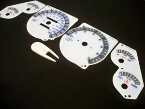 Fits 93-95 Jeep Grand Cherokee Kilometers Cluster White Face Glow Through Gauges - Picture 1 of 9