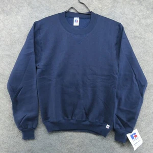 VTG Russell Athletic Sweatshirt Mens XS Blue Crew Neck Made in USA 90s NOS Blank - Picture 1 of 13
