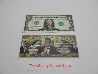 James Bond 007 / Sean Connery One Million $1,000,000 Dollar Bill play money. - Image 1 of 2