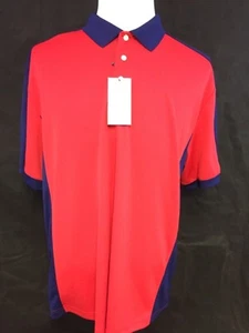 Chaps Men's 100% Polyester Red & Blue Short Sleeve Golf Polo Shirt Size XXL - Picture 1 of 6