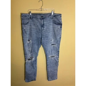 Pantalones de mezclilla American Eagle desgastados rasgados lavado claro ajustados talla grande 44/32 - Imagen 1 de 7
