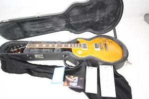2002 GIBSON LES PAUL STANDARD PLUS AAA ROCK MAPLE TOP MINT TRASNS AMBER - Picture 1 of 23