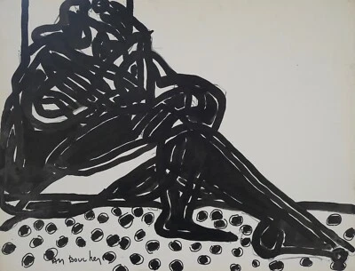 Alain Michel Boucher - Original Painting - Gouache - The Nude 11 - Image 1 of 4