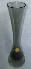 Vohenstrauss Glas Vase Rauchglas mit Fuß -  Mid Century, Wagenfeld Ära 25 cm