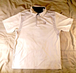 AND1 White & Black Activewear Polo Shirt Men's Large - Picture 1 of 6