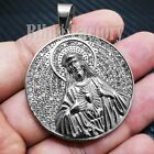 Iced Hip Hop Stainless steel Silver Tone Holy Jesus Medal Fashion Charm Pendant