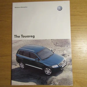 VW VOLKSWAGEN TOUAREG 3.2 V6 4.2 V8 Petrol 5.0 V10 TDI Diesel UK Brochure 2003 - Picture 1 of 1