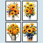 MY# Paint By Numbers Kit DIY Sunflower Oil Art Picture Craft Home Wall Decoratio
