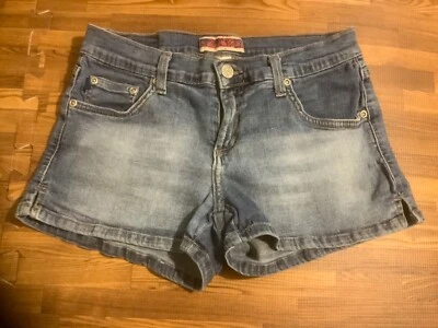 Jeans Cortos De Colección EE. UU. Y2K CAVARICCI JR 3 (26x2) Denim Elástico Tiro Bajo Lavado Mediano Foto 1 de 4