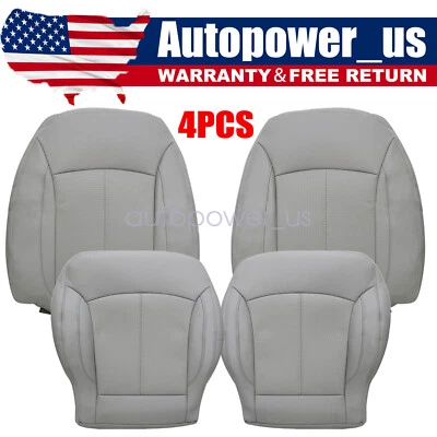 Driver+Passenger Bottom-Top Leather Gray Seat Cover For 2010-2013 Buick LaCrosse - Imagem 1 de 4