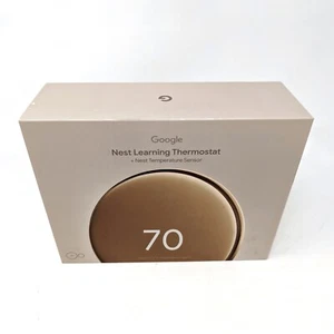 Google Nest Learning Thermostat (4th gen) w/ Temperature Sensor (2nd gen) - Picture 1 of 12