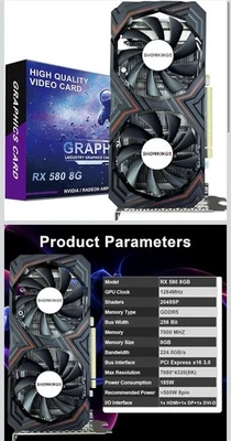 AMD Radeon RX 580 8GB GDDR5 Graphics Card - Image 1 of 4