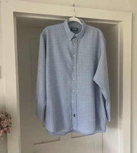 Austin Red Blue Check 100% Cotton Long Sleeve Shirt Size XL - Picture 1 of 8
