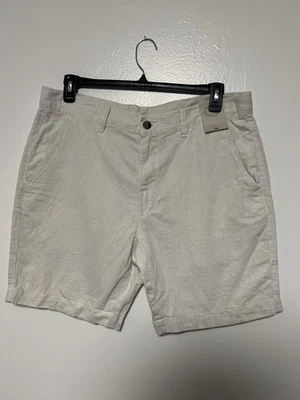 St John's Bay Men's Short Size 36 Natural Stripe 82% Cotton New - Image 1 of 4