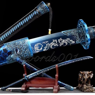 Handmade Manganese Steel Collectible Sword Sharp Blade Martial Art Dao Kung Fu 刀 - Image 1 of 4