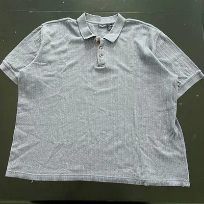 Camisa Polo Cherokee XXL Para Hombres Azul Tejido Acanalado Manga Corta Informal Top Foto 1 de 4