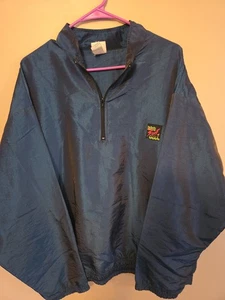 Vintage Surf Style Windbreaker Jacket One Size IridescentLong Sleeve 1/4 Zip USA - Picture 1 of 7