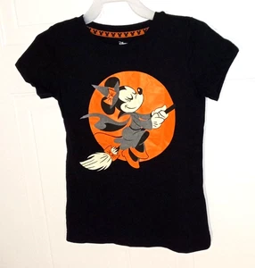 Disney Girl's Minnie Mouse Black Halloween Graphic T-Shirt - Size: 10/12 - Picture 1 of 1