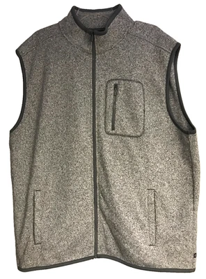 Мужской жилет Chaps 2XL серый вязаный на молнии без рукавов карманы на молнии эластичный - Изображение 1 из 4