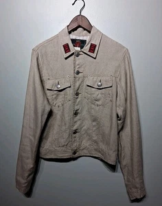 Jean Paul Gaultier Vtg Men's Beige Linen Jacket Size S - Picture 1 of 11