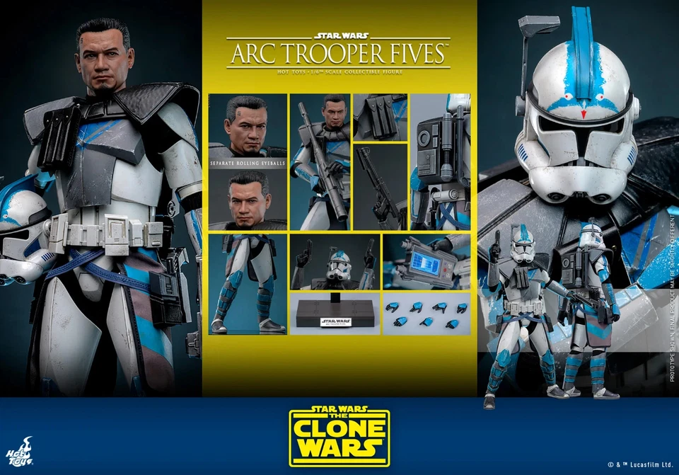 Фигурка Arc Trooper Fives Hot Toys 1/6 12 дюймов Star Wars Clone Wars 913577 TMS132 - Изображение 1 из 1