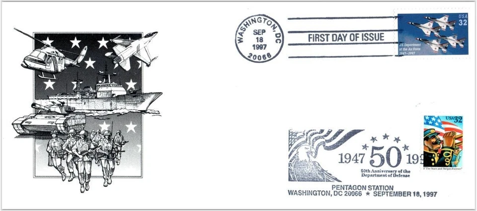 1997 U. S. Air Force 50th anniversary 32c Sc 3167 FDC with cachet UA (K2 - Image 1 of 1
