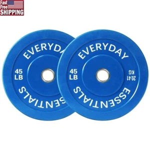 Olympic Bumper Hantelscheiben 45lbs Paar Gummi robuste Fitnessgeräte Neu - Bild 1 von 7