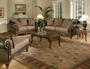 Cora Sofa, Loveseat, and Chaise Contemporary Traditional Living Room Set - Picture 1 of 1
