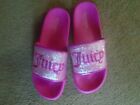 Juicy Couture Womens Rubber Slide Sandal Sparkle And Shine Barbie Pink Sz 5