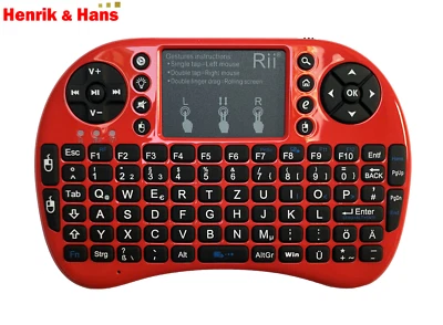 Rii i8+ SP Mini Kabellos Tastatur Touchpad Wireless Keyboard Backlit Deutsch - Bild 1 von 3