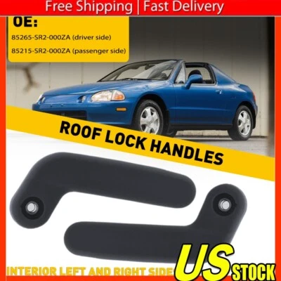 Right Left For  Top Lock Handle Set For 1993-1997 Honda Civic Del Sol - Image 1 of 4