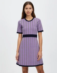MARCS Homecoming queen geo print knit mini dress Size S new no tag RRP $249.00 - Picture 1 of 13