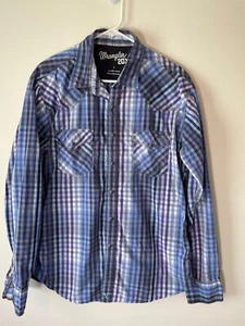 Camisa a Presión Wrangler Pearl Para Hombre Azul Púrpura Talla Grande 0026 - Imagen 1 de 9